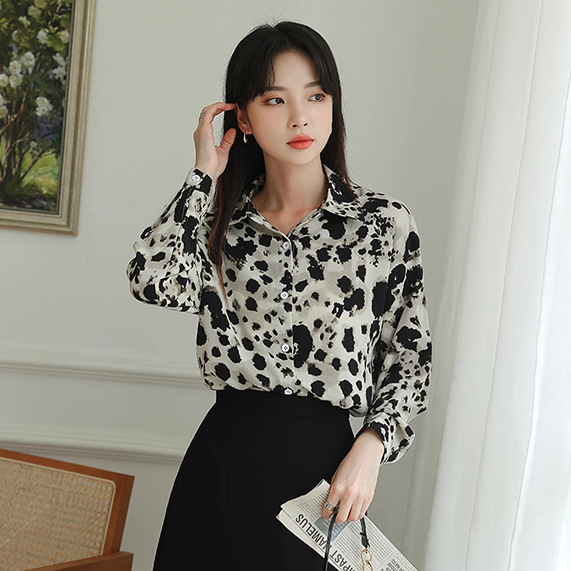 

BETHQUENOY Vintage Chiffon Ladies Tops 2021 Oversized Women Shirts Long Blusas Camisas Mujer Chemisier Femme Plus Size Blouses