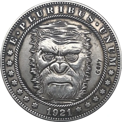 Hobo Nickel 1921-D копия монеты доллара США Моргана 120 | Дом и сад