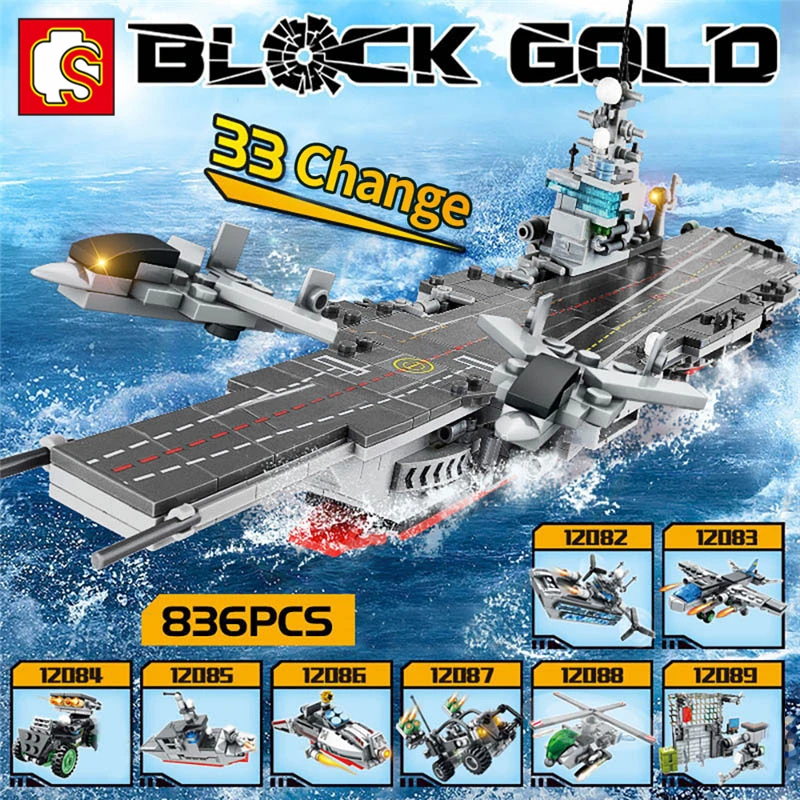 Конструктор Sembo 836 шт. модель летательного аппарата игрушки боевой корабль |