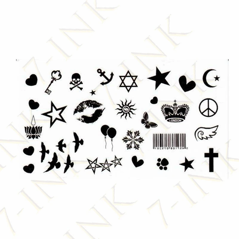 Водостойкая Временная тату наклейка черная белая голубь ласточка птица флэш