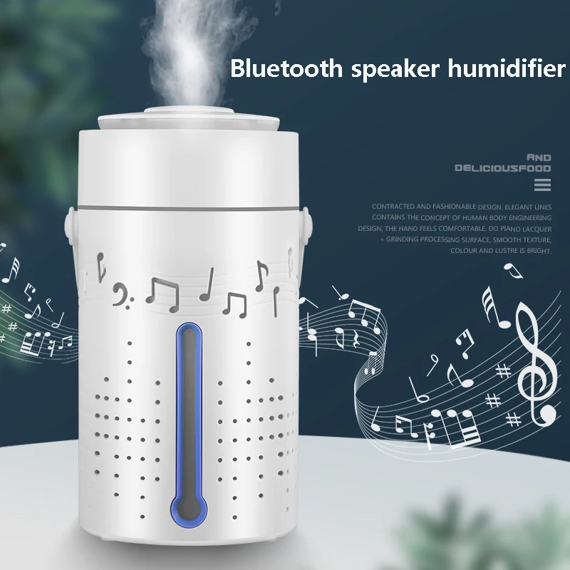 

1L Large Capacity Bluetooth Air Humidifier USB Ultrasonic Intelligent Humidificador Purifier Mist with Colorful Light For Home