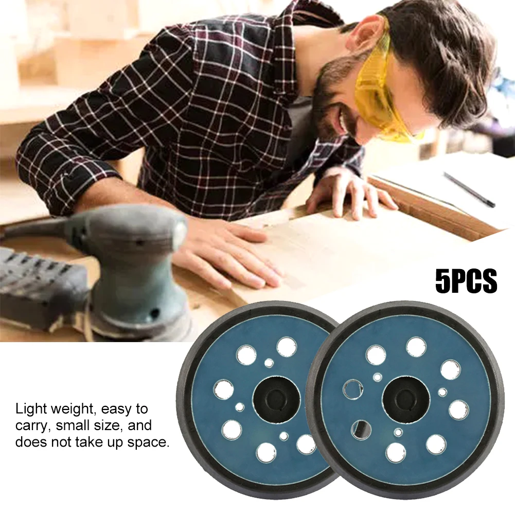 

5 шт., 5 дюймов, 8 отверстий, петля для крючка, легкая установка, шлифовальная подушка, электроинструменты, подушка, резервная палочка на подуш...