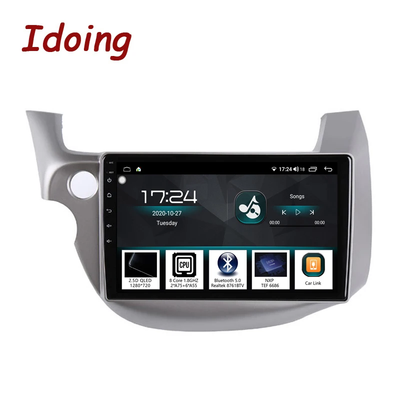 Idoing 10 2 &quot4G + 64G Автомобильный Android Радио мультимедийный плеер для Honda Fit Jazz 2008 2013 GPS