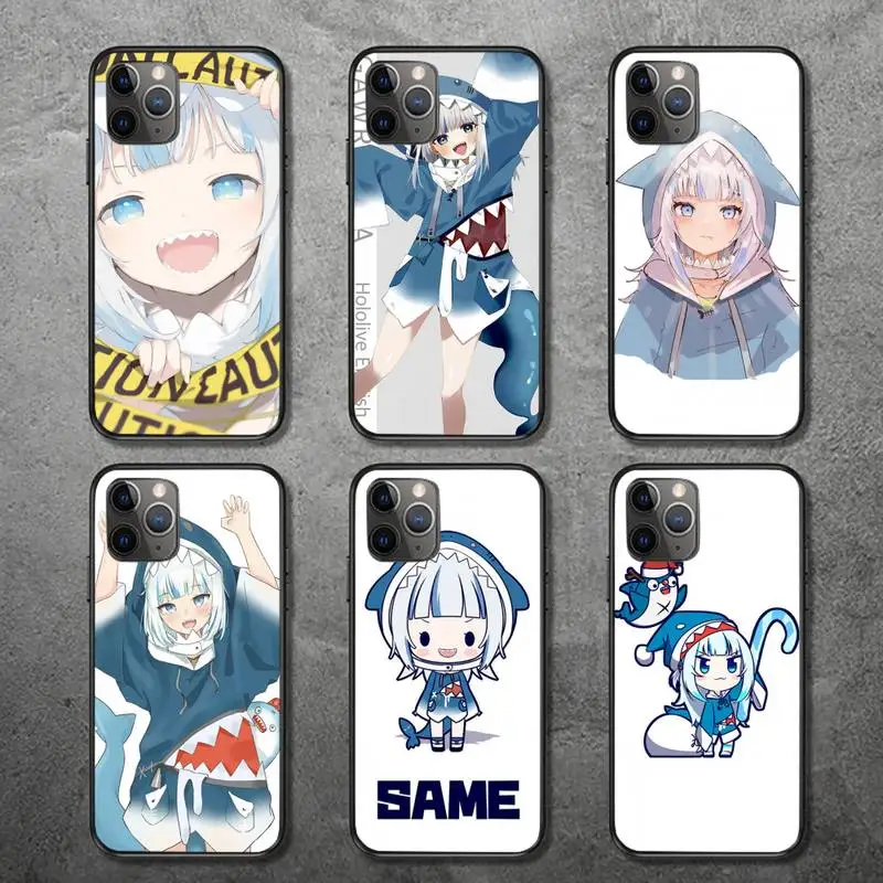 

Cute Girl Gawr Gura Phone Case for iPhone 13 12 11 mini pro XS MAX 8 7 6 6S Plus X 5S SE 2020 XR
