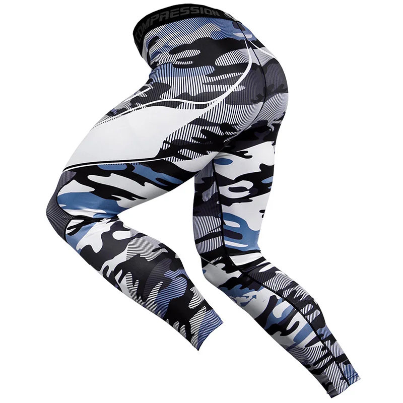 Камуфляж быстросохнущая хорошо подогнанная Мужская сжатия Леггинсы Новинка