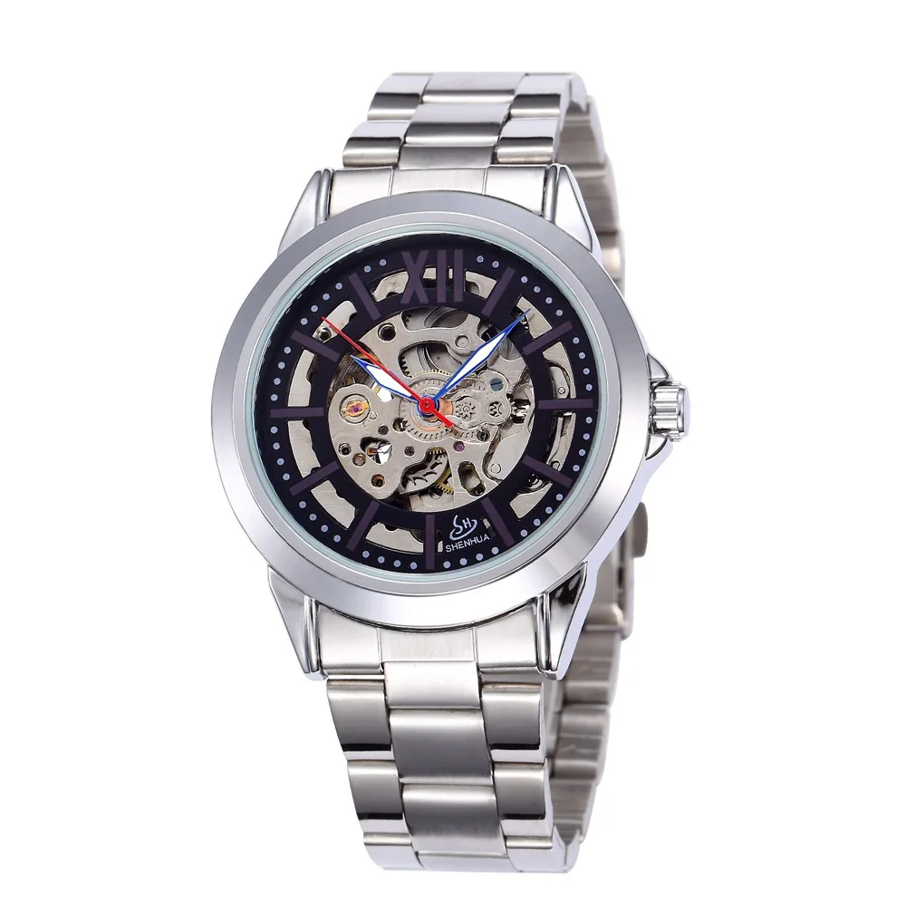 

Shenhua men's fashion casual hollow surface fine steel automatic mechanical watch