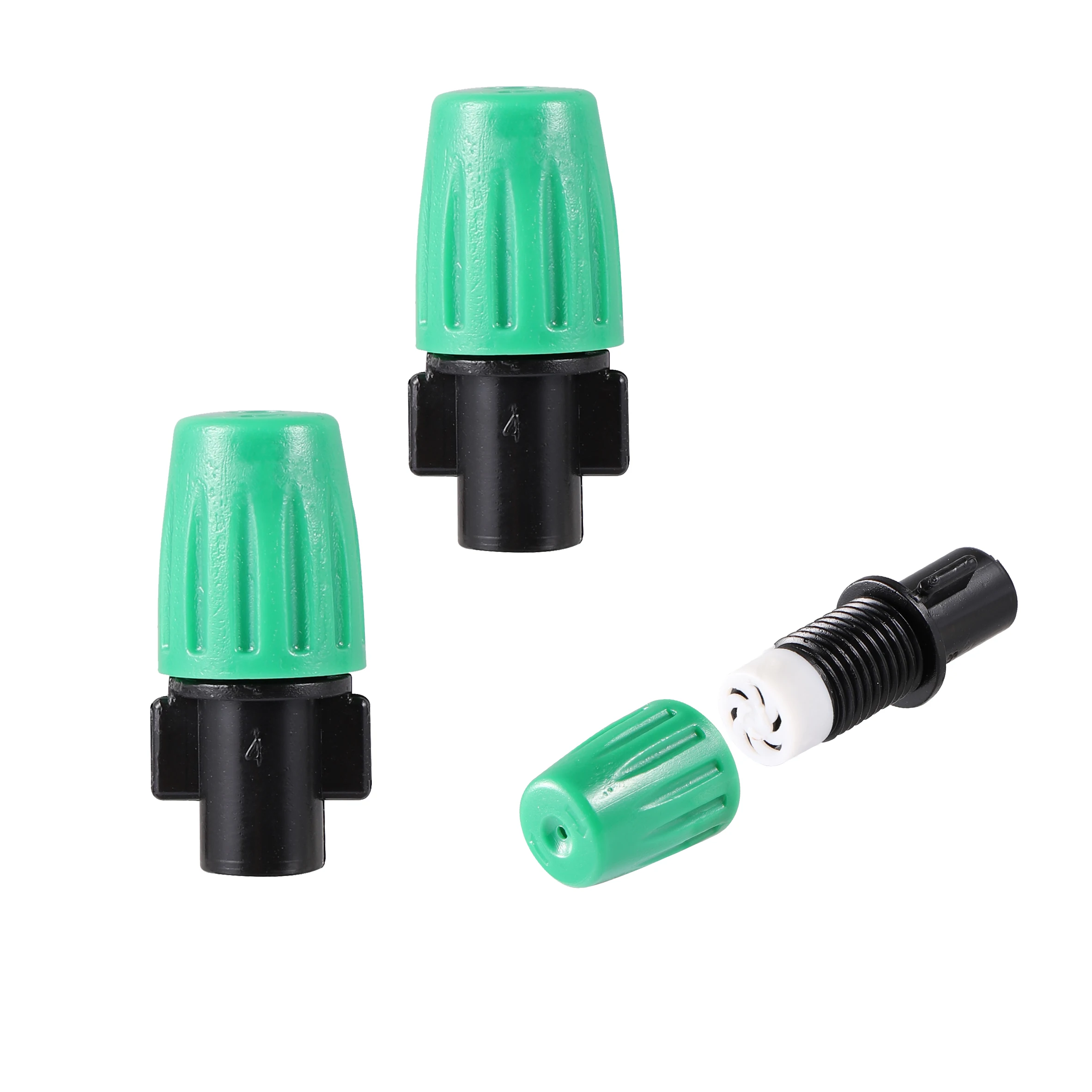 Boquilla nebulizadora de atomizaci&oacute;n de nebulizaci&oacute;n verde, refrigeraci&oacute;n de invernadero, humidificador, rociador de riego de jard&iacute;n, suministros de jard&iacute;n, 100 Uds.-4