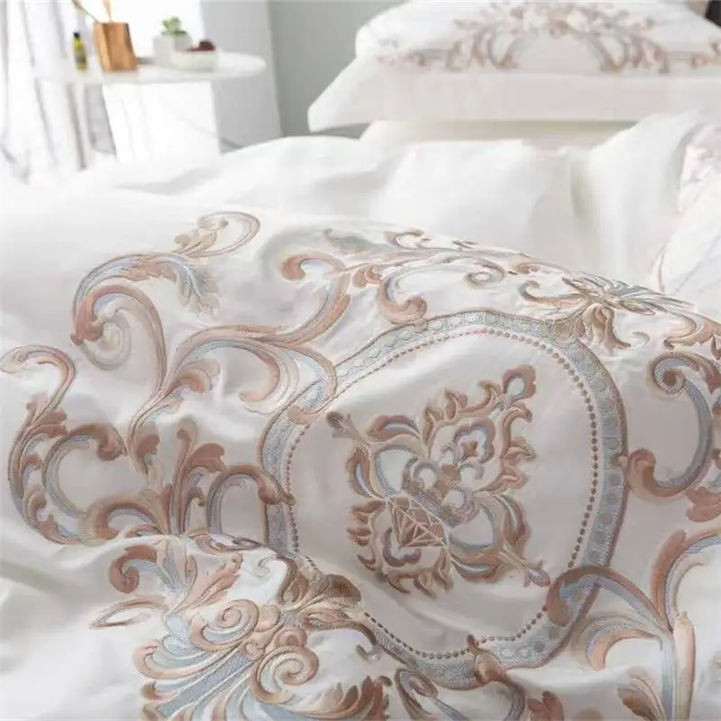 Элегантный дворцовый роскошный комплект постельного белья из 100% хлопка с