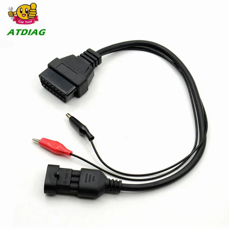 

Car cable for Fi*at 3 Pin to 16 Pin OBDII OBD2 connector Adapter Auto Car Cable obd 3pin Diagnostic Cable