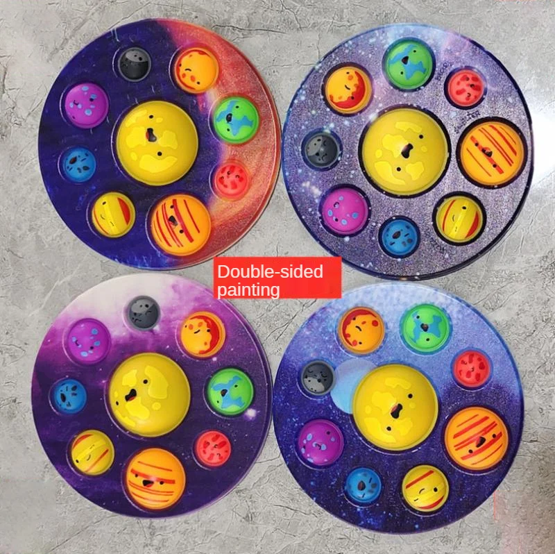 

Squid Game Fidget Spinner Seven Continents Eight Oceans Pop It Fidget Toys Anti Stress Relieve Autism and Adhd Squeeze Toys