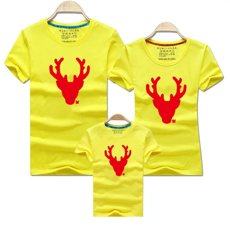 Новогодняя и Рождественская одежда для всей семьи 2020 год с оленем хлопковая