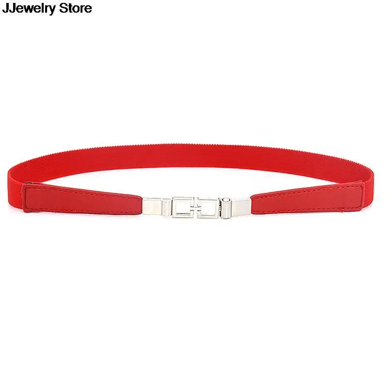 Женский эластичный пояс тонкий из искусственной кожи цвет черный/белый 1 шт. |