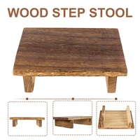 vintage wood step stool mini get up bedroom bathroom living room kitchen for adults kids fortune paulownia wood high density