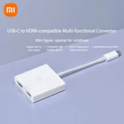 Xiaomi Компьютерная периферия адаптер USB-C концентратор Typ с разъемами типа C и USB 3,0HDMI совместимых с мульти-функциональный конвертер USB концентратор док-станция