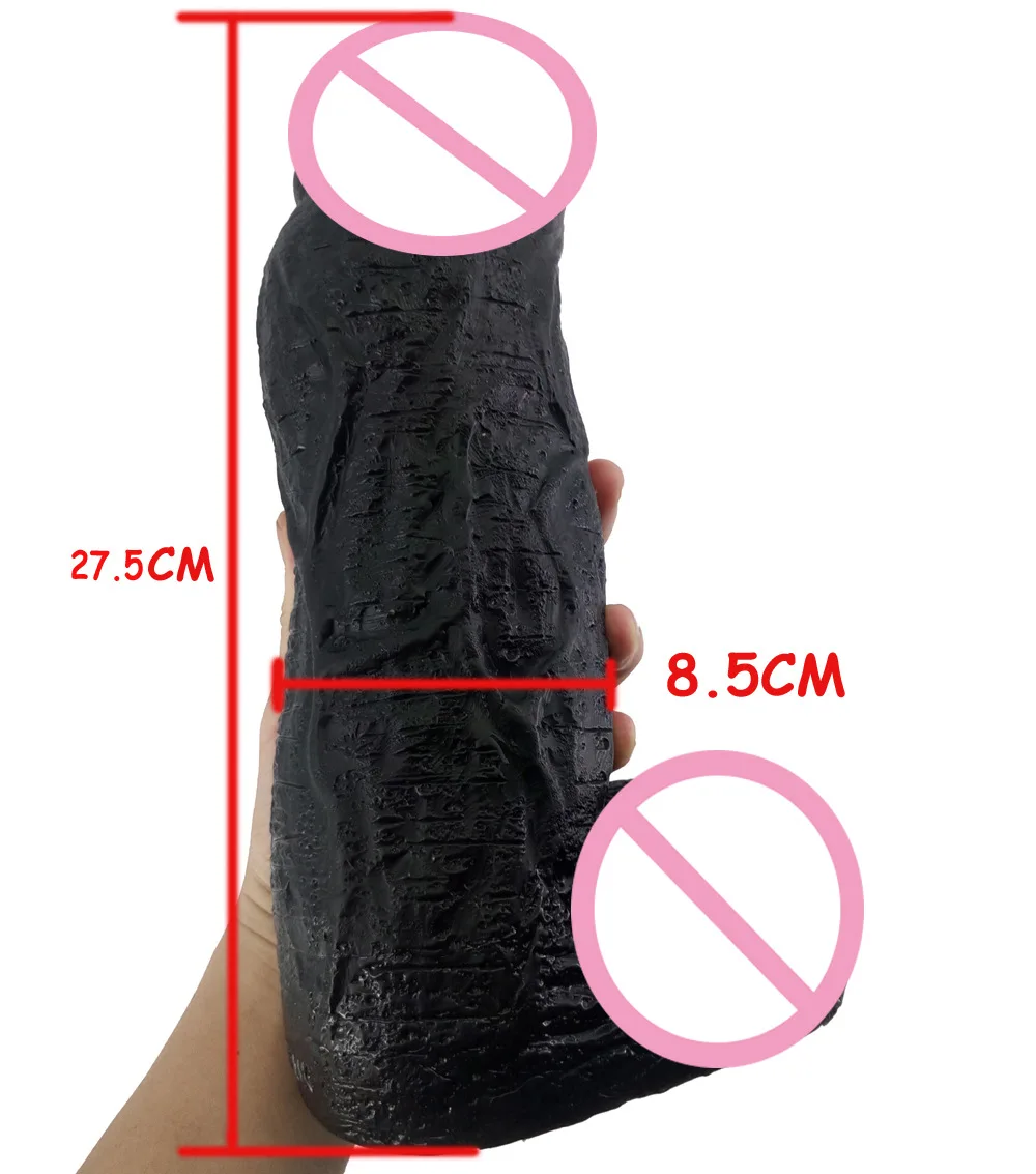 FAAK большой черный фаллоимитатор на присоске реалистичный пенис