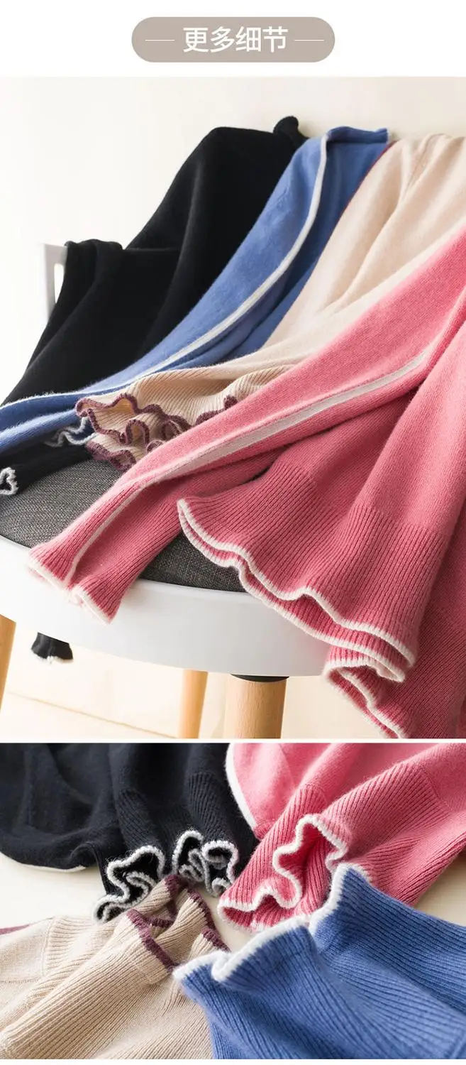 Высокие Мягкие и лучшее качество Для женщин свитер 100% из чистого кашемира