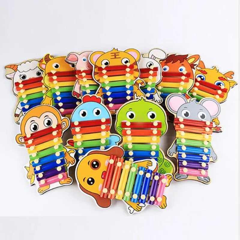 

New Animal Octave Children Musical Toy Rainbow Wooden Xylophone Instruments Kids Music Instrument Learning Education Puzzle Toy