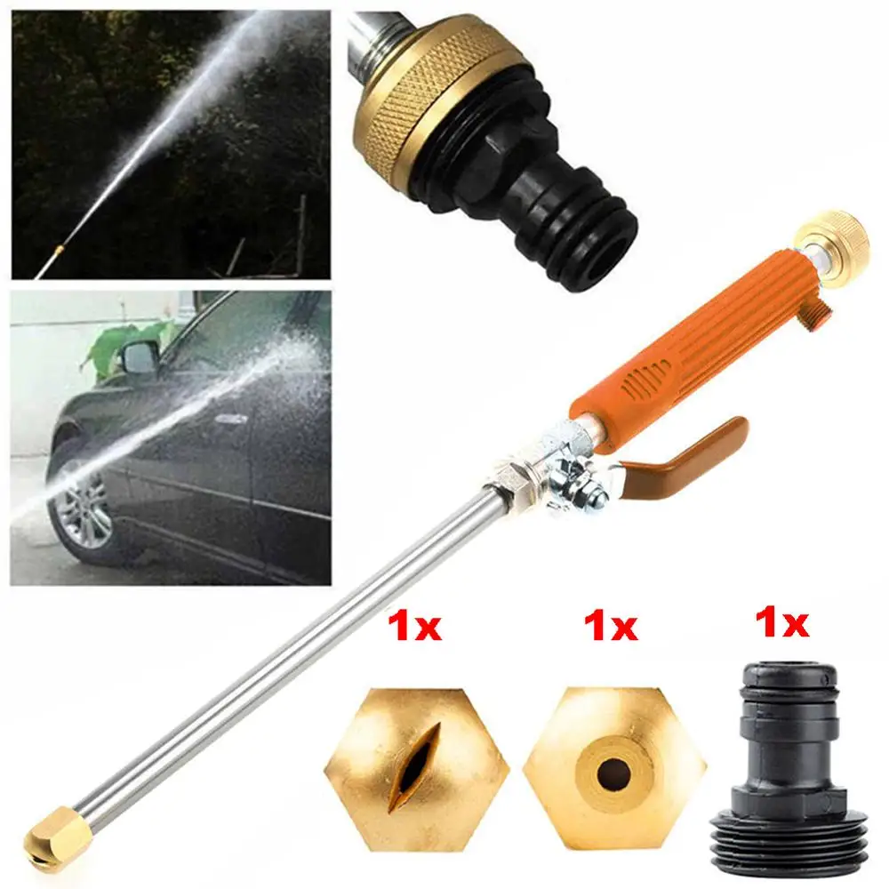 

High-pressure Water Spraying Tool Garden Hose High Pressure Power Washer Water Spray Gun Nozzle Wand Deck Car Wash HomeUse clean