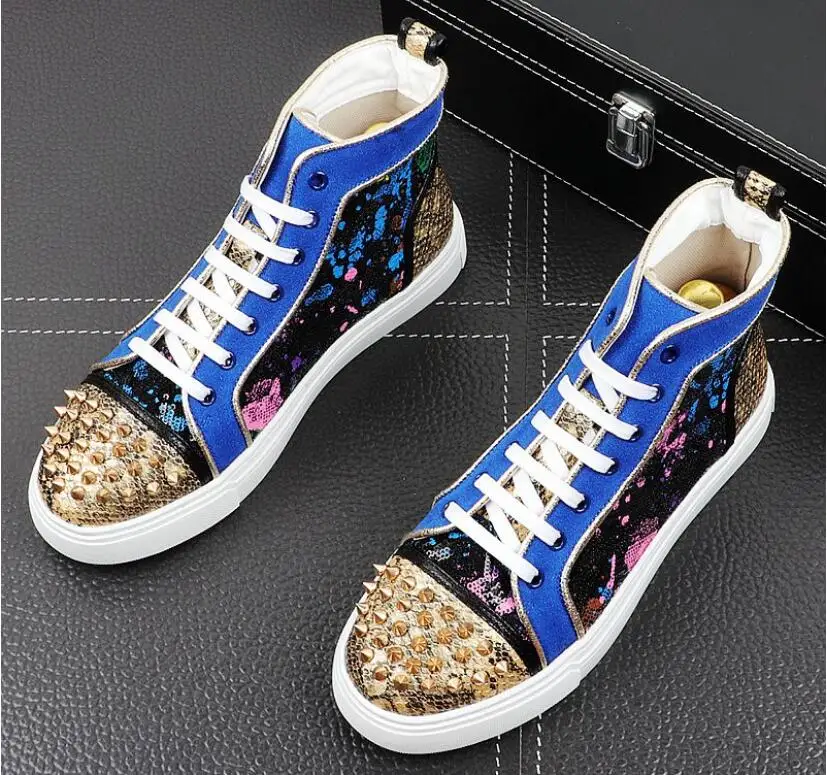 

NEW Luxury spring autumn men's casual shoes high-top shoes hip-hop trend men's shoes Italian Style Business Party Designer Shoes