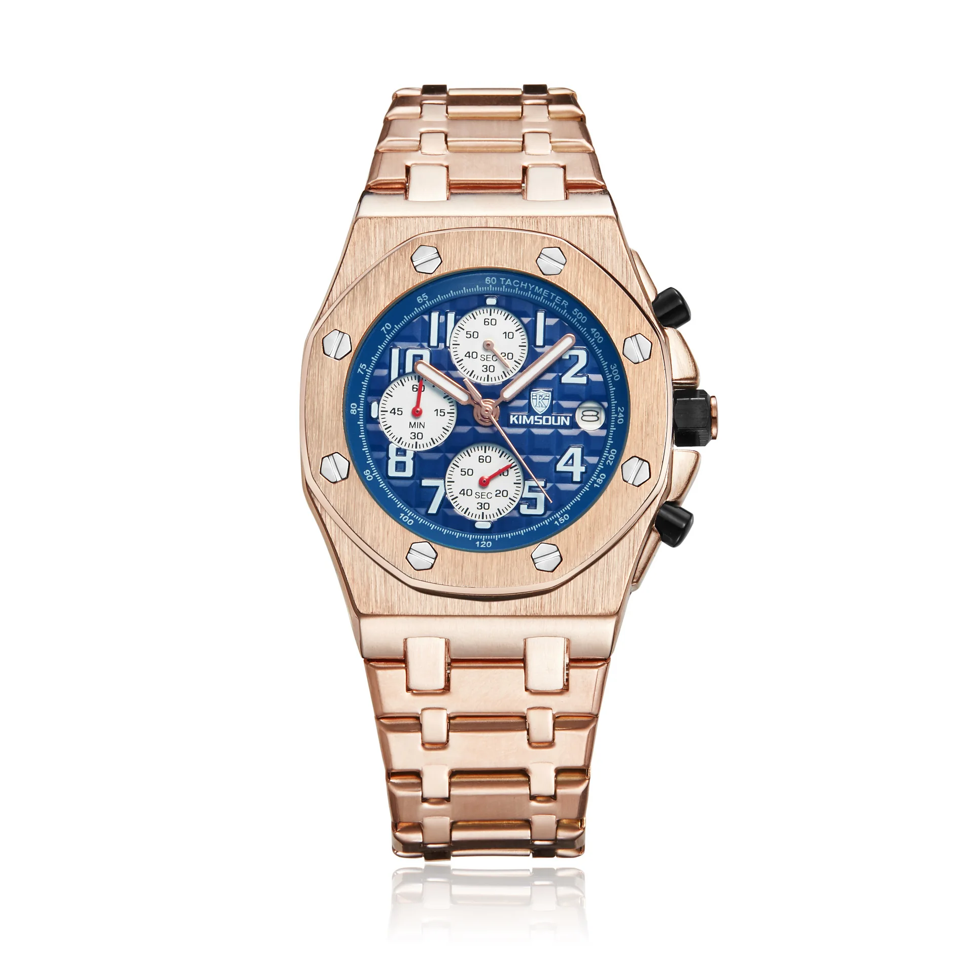 Switzerland Royal Rolexable Japan Miyota Кварц Мужские часы модный стальной ремень три глаза
