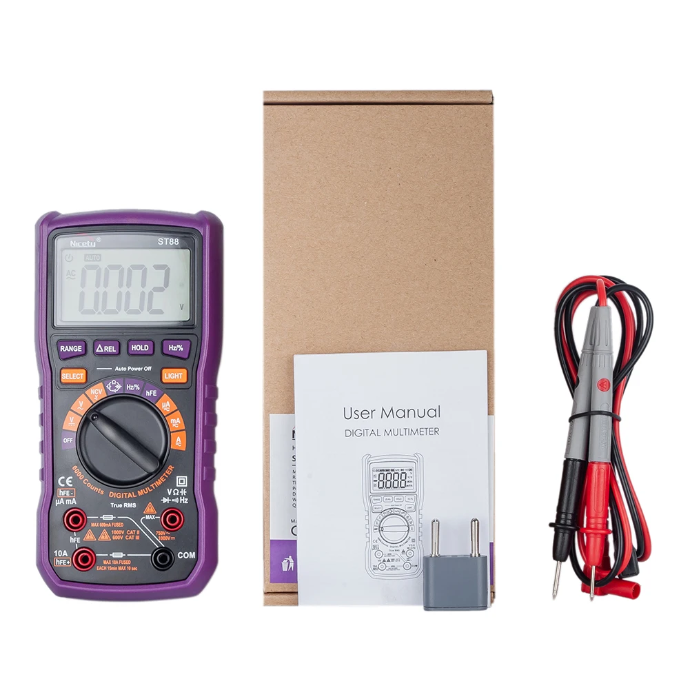 Цифровой мультиметр Nicetymeter ST88 6000 отсчетов DMM измеритель емкости и сопротивления 10