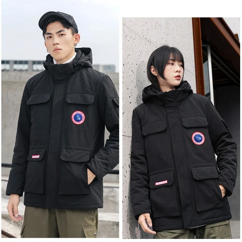 

Утепленная куртка с капюшоном, с хлопковой подкладкой, с интеллектуальным подогревом, для улицы, мужская, женская, с длинным рукавом, с USB-зар...