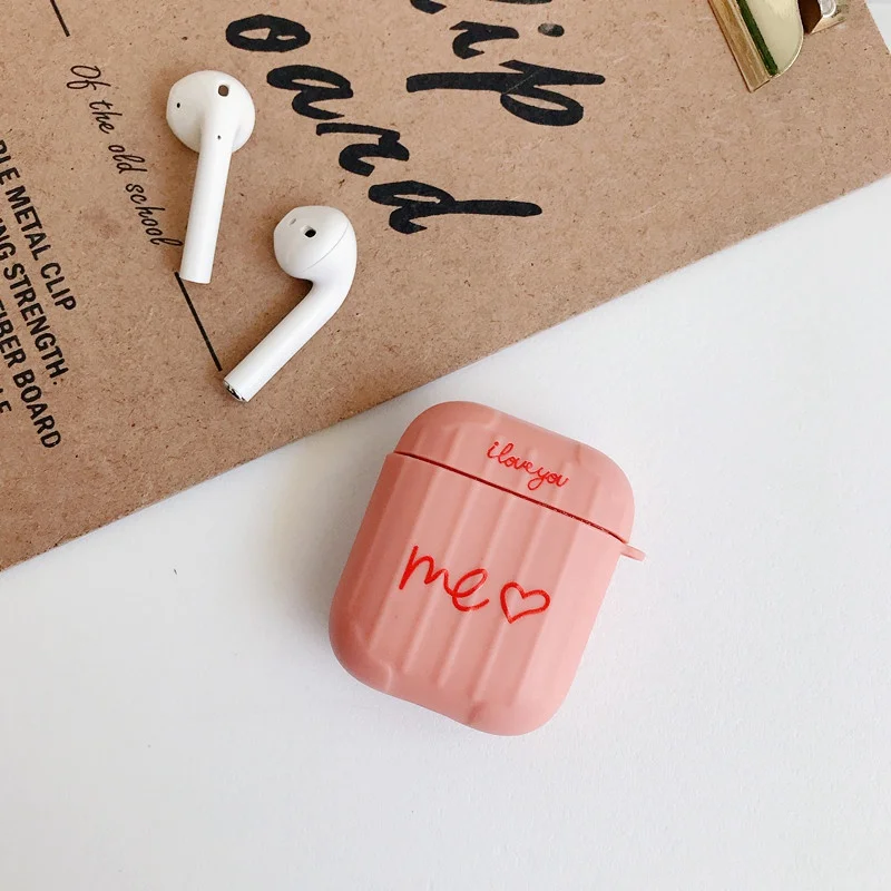 Чехол для AirPods, милый простой мини-бокс, Мультяшные аксессуары, защитный силиконовый чехол, Роскошный чехол для Air pods 2, чехол для наушников, funda - Цвет: A141