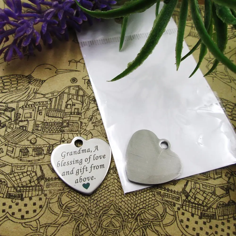 10 шт.-бабушка благословение любви и подарка подвески из нержавеющей стали 5