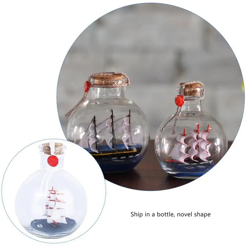 

1pc Glass Bottle Ornament Decorative Craft Desktop Adornment