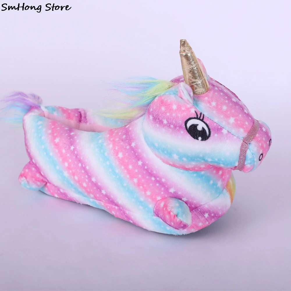 Тапочки с единорогом Мультяшные животные лапы кигуруми комбинезоны пижамы обувь