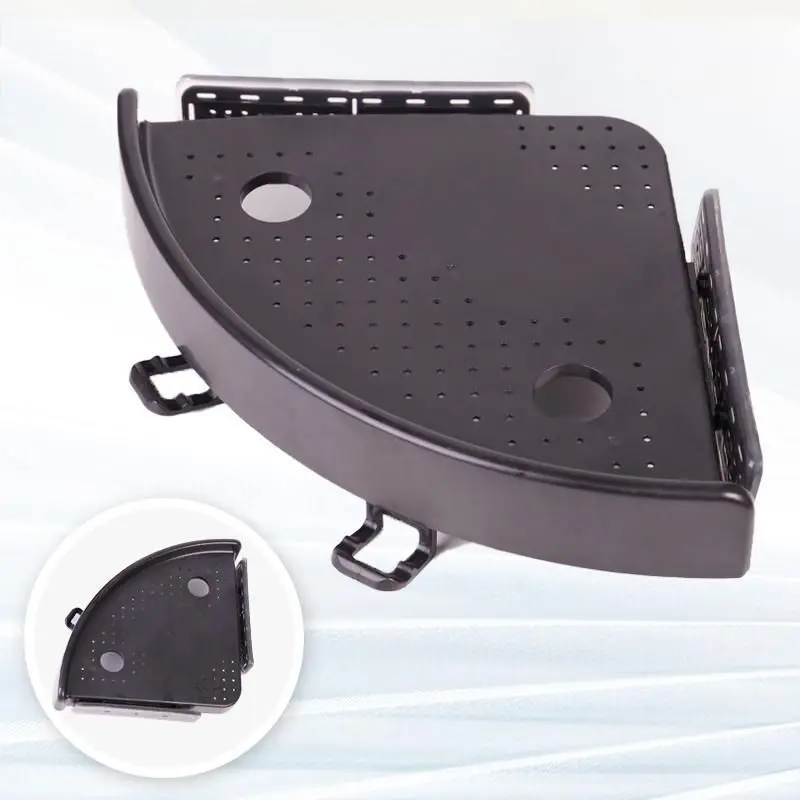 Пластиковая полка органайзер для ванной комнаты угловая с защелкой душа