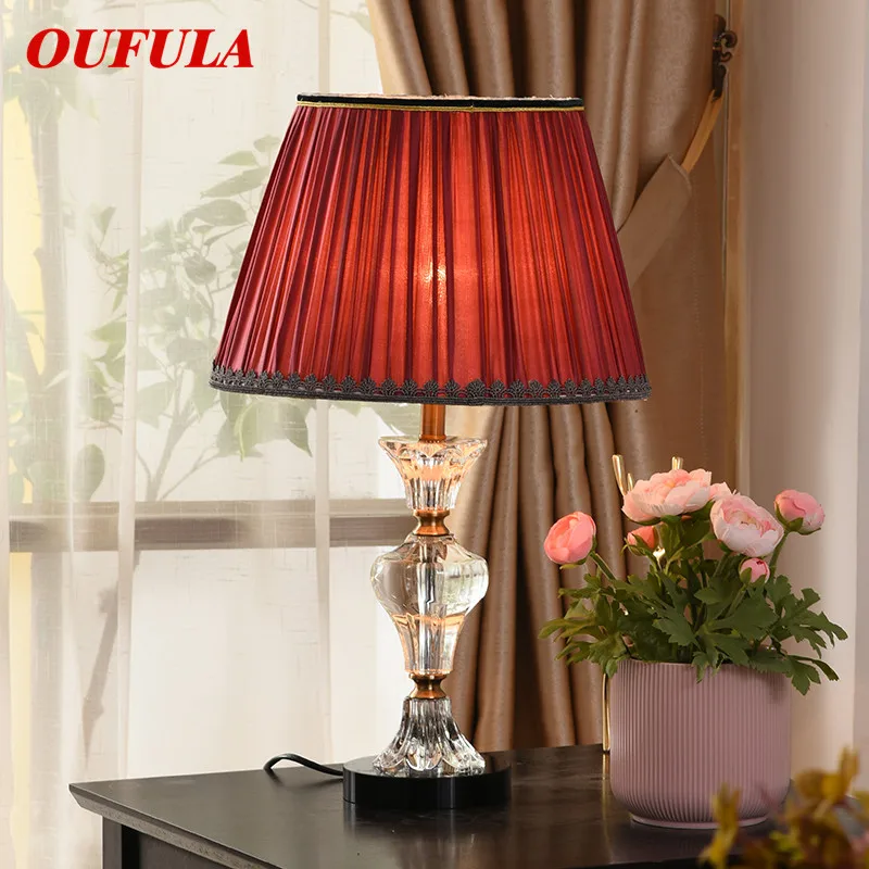 

WPD Crystal Table Lamps Desk Lights Luxury Modern Contemporary Fabric for Foyer Living Room Office Creative Bed Room Hotel