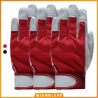 Кожаные рабочие перчатки QIANGLEAF для механика, спортивные защитные перчатки для безопасности в промышленном стиле, 3 пары, 5163