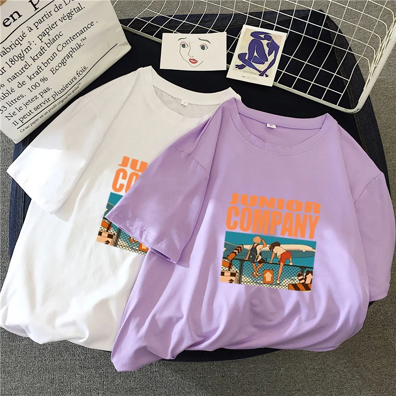 Shellsuning футболка для женщин с коротким рукавом рубашки мультфильм Аниме пуловер