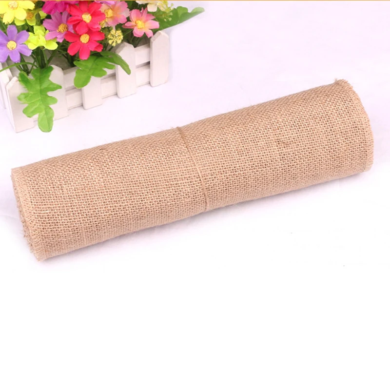 Винтаж праздника вечерние праздничные DIY украшения кружева джутовый льняной из