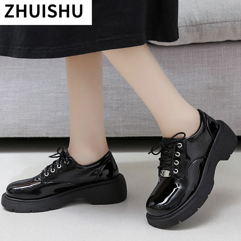 

Женские кроссовки из ПУ кожи, на толстом каблуке