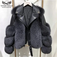 winter fashion women real fox fur coats with genuine sheepskin leather whole skin natural fox fur jacket luxury outwear 2020 new