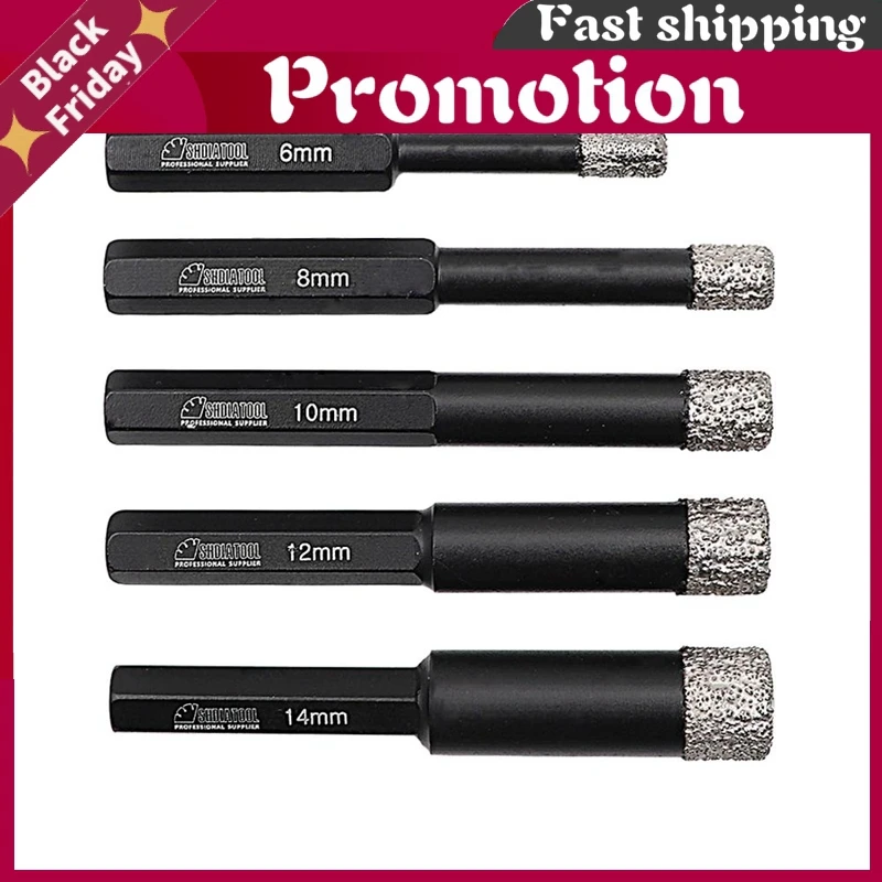 2 шт. сухие сверла с шестигранным хвостовиком для гранита мрамора керамической