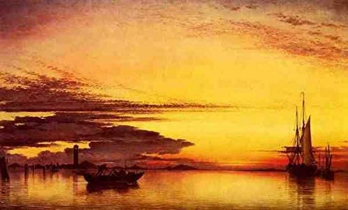 

Sunset Metal Poster Plaque Vintage Tin Sign Wall Decor 12x8 Inches