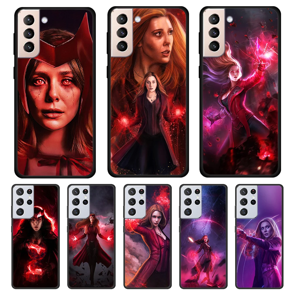

Avengers Scarlet Witch Marvel for Samsung Galaxy S21 S20 FE Ultra Lite S10 S9 S8 S7 S6 Edge Plus Soft Black Phone Case