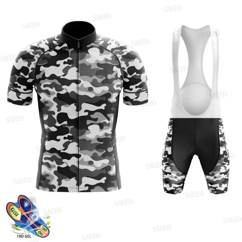 

Camouflage Bike Uniform 2021 Team Short Sleeve Maillot Ciclismo Men's Cycling Clothing Summer MTB Bike Riding Cycling Jersey
