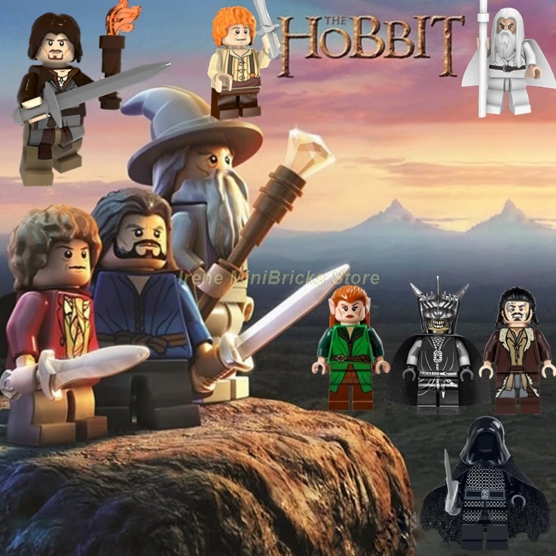 Хоббит Властелин колец Bllbo Aragorn Orcs Bard eowin Ringwraith Gandalf подарки на день рождения строительные блоки игрушки для детей