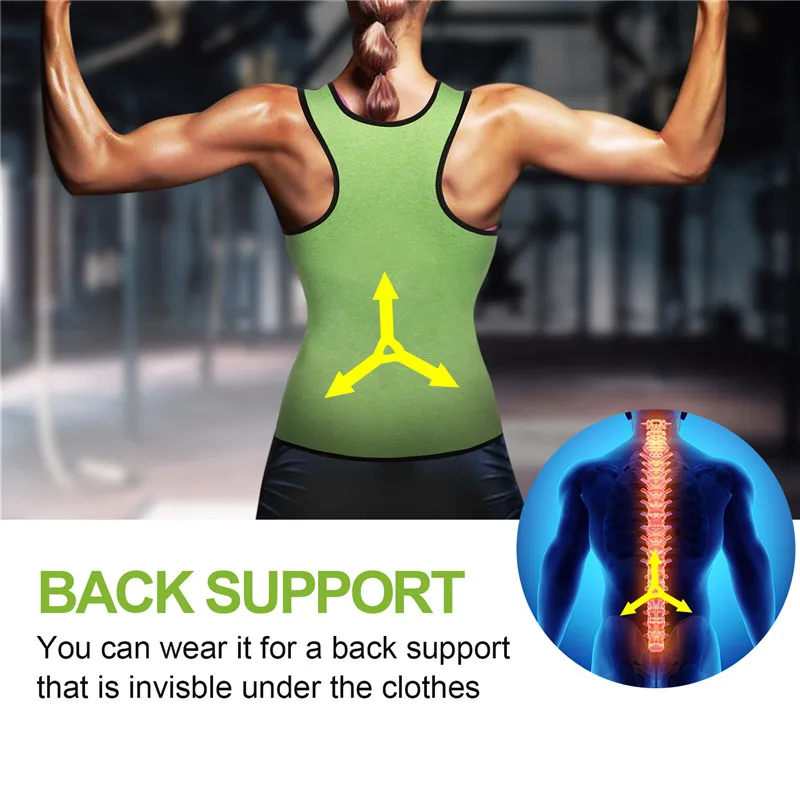 Женский жилет сауна Junlan с молнией неопреновый корректор живота тренировочный