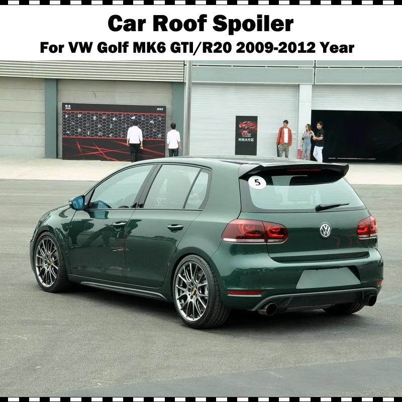 Волокно стекло задняя крыша споил для VW golf 6 2009-2012 MK6 GTI R20 FRP матовый черный Задний