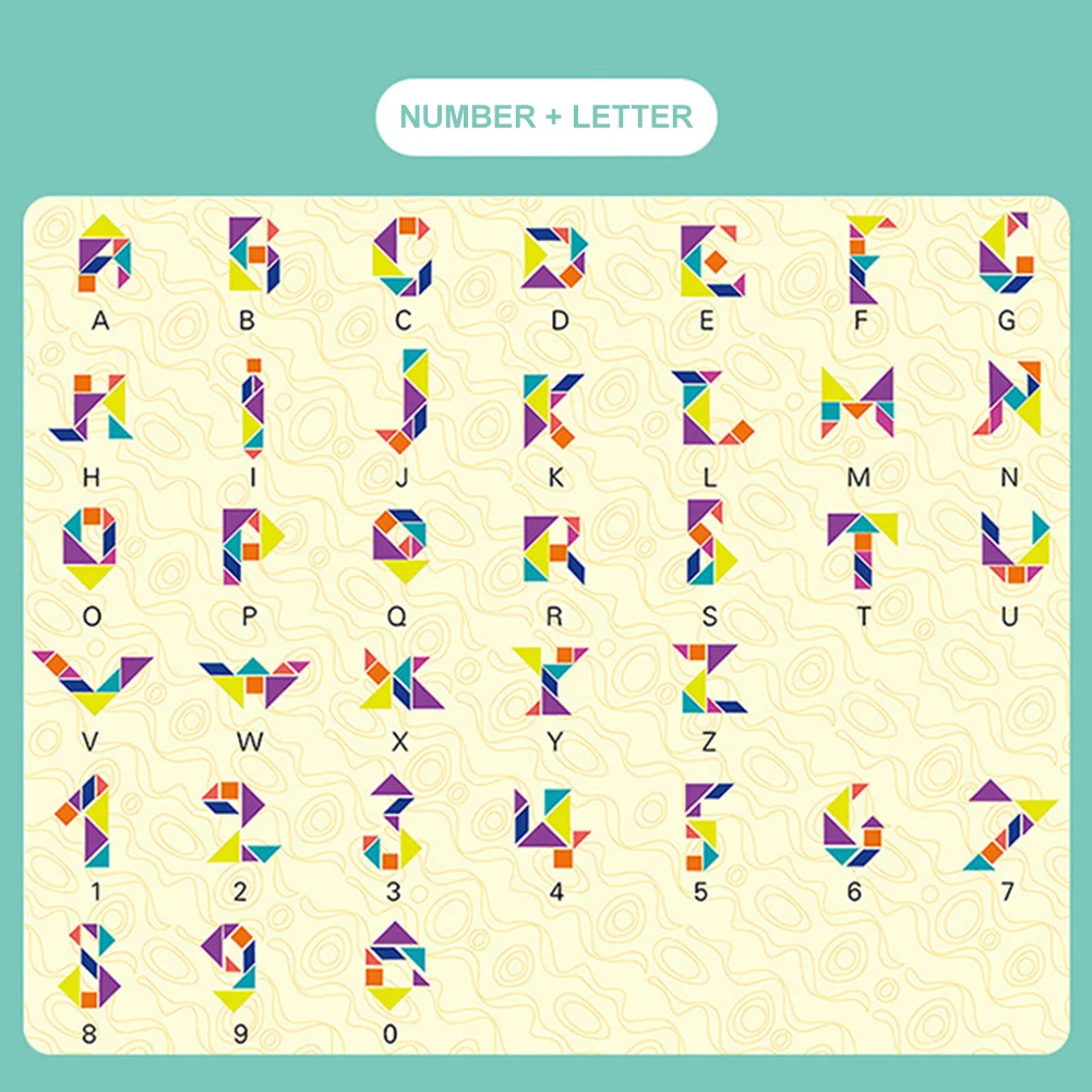 

Magnetic Tangram Jigsaw Kids Plastic Early Education Assembly Puzzle Toys for Kids Boys Girls Gifts Education Toys