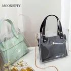 Модные прозрачные сумки из ПВХ для женщин, мини-сумка на плечо, женские маленькие кожаные сумочки, сумка через плечо для телефона, женская сумка