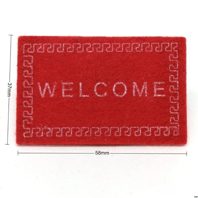 

1:12 WELCOME Mat Doll House Miniature Carpet Accessories Ornament DIY Furniture