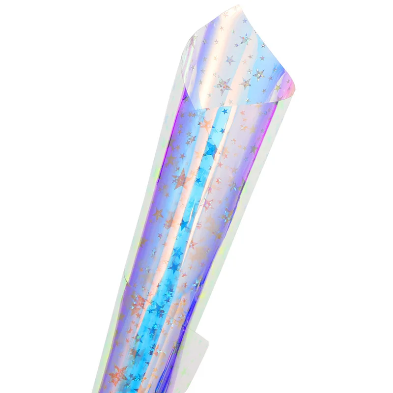 Цветная блестящая Лазерная пленка прозрачные наклейки ювелирные изделия бумага