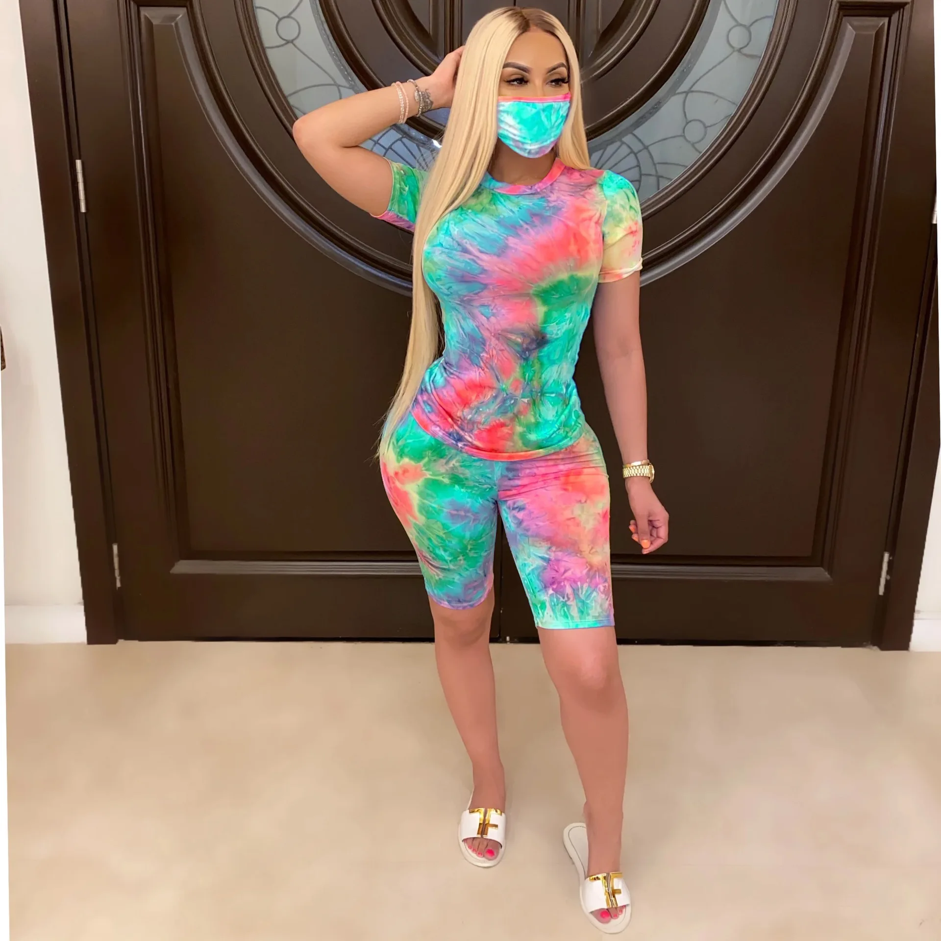 Женские спортивные костюмы JRRY комплект из двух предметов топ с коротким рукавом