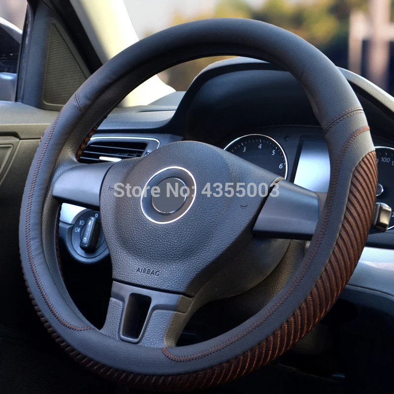 Ice silk Steering wheel cover 36/37/38/39/40 CM Or Type D Shape Non-slip Universal Motion Fashion Car handle New Four seasons | Автомобили